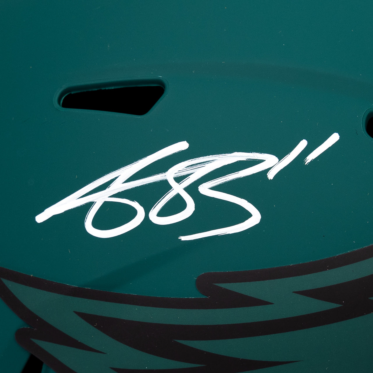 AJ Brown Signed Eagles Rave Full Size Replica Helmet
