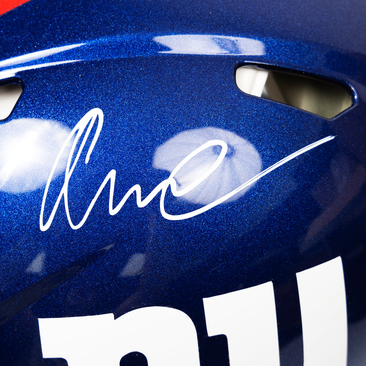 Abdul Carter Signed Giants Speed Full Size Authentic Helmet