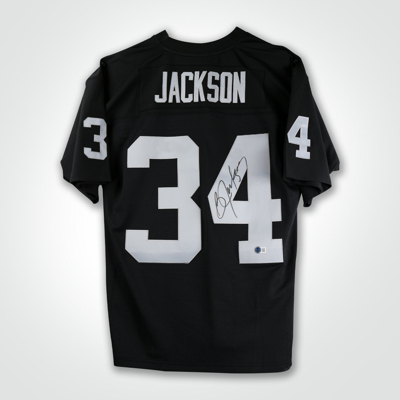 Bo Jackson Signed Raiders Mitchell Ness Replica Jersey The
