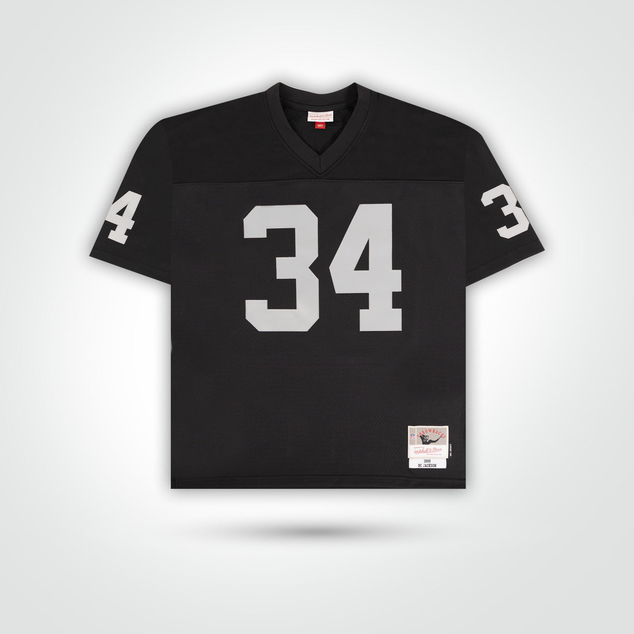 Bo Jackson Signed Raiders Mitchell & Ness Replica Jersey Inscribed "Raider Nation"