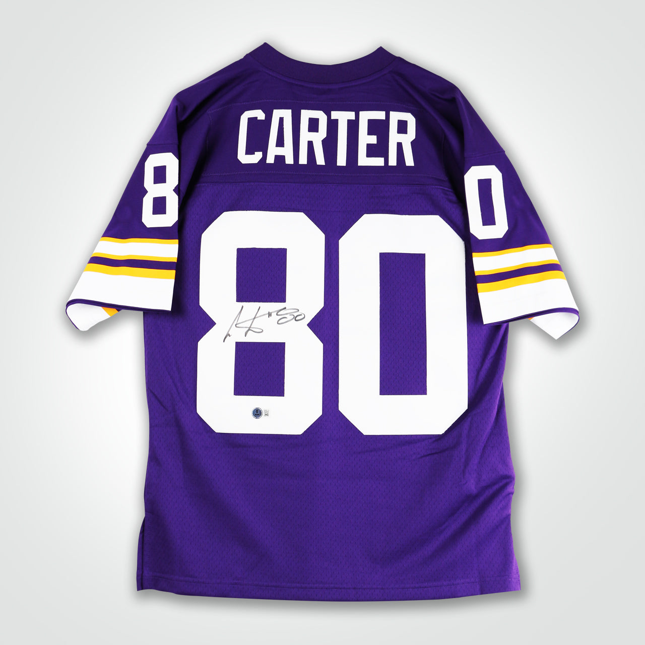 Cris Carter Signed Vikings Mitchell & Ness Replica Jersey - The Real Autograph