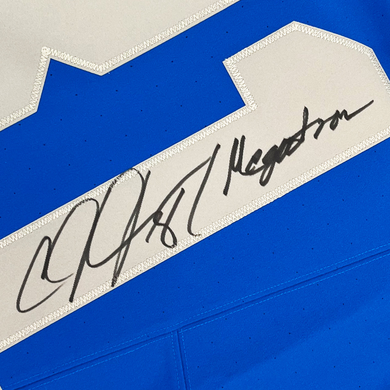 Calvin Johnson Signed Lions Nike Elite Jersey Inscribed "Megatron" - The Real Autograph