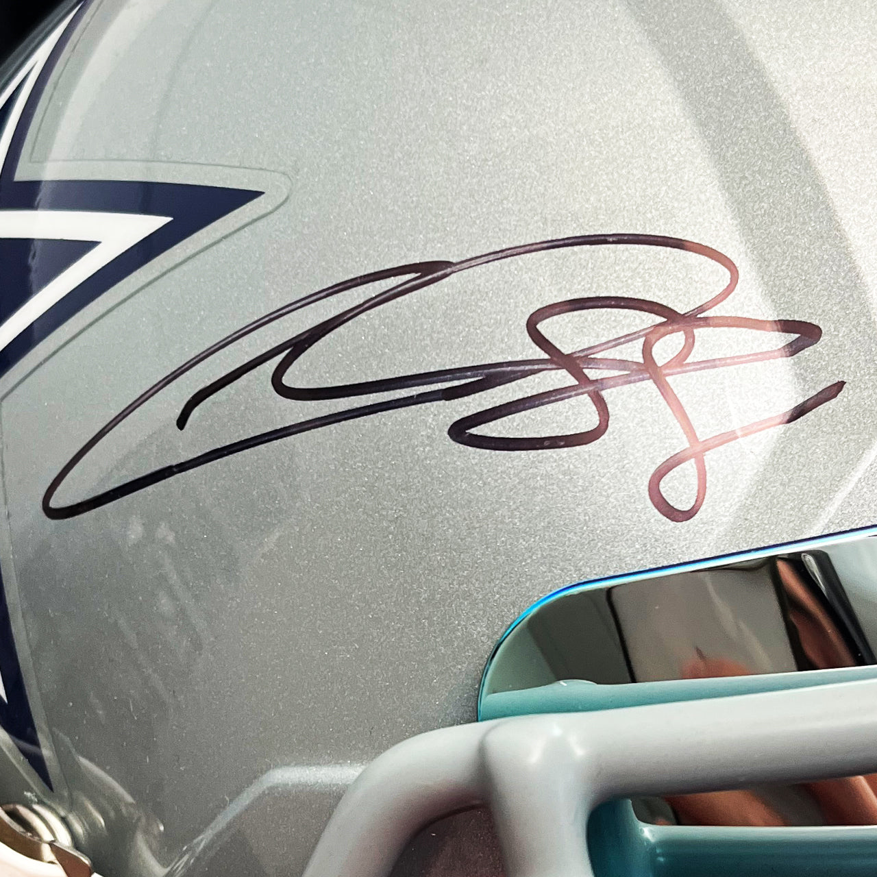 Ceedee Lamb Signed Cowboys Full Size Replica Speed Helmet - The Real Autograph