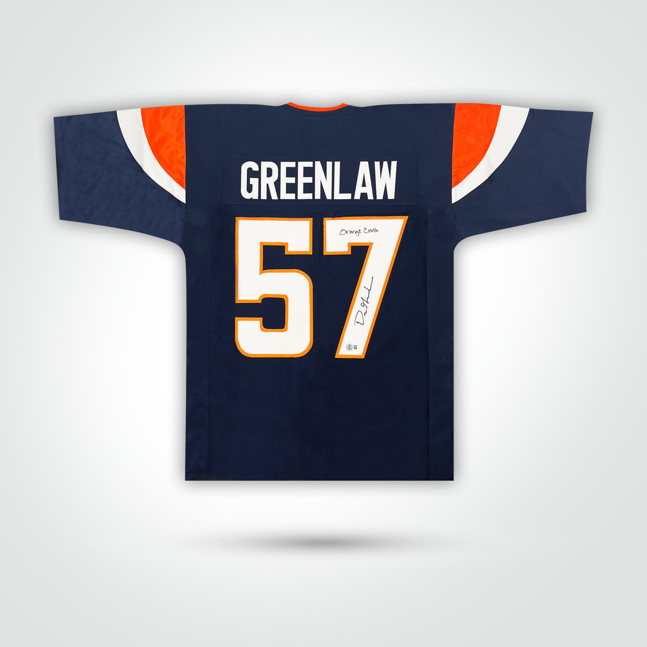 Dre Greenlaw Signed Jersey Inscribed "Orange Crush" - The Real Autograph