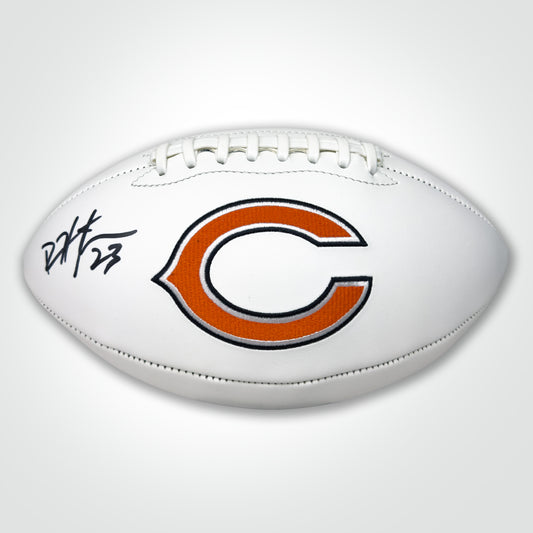 Devin Hester Signed Bears White Logo Football - The Real Autograph