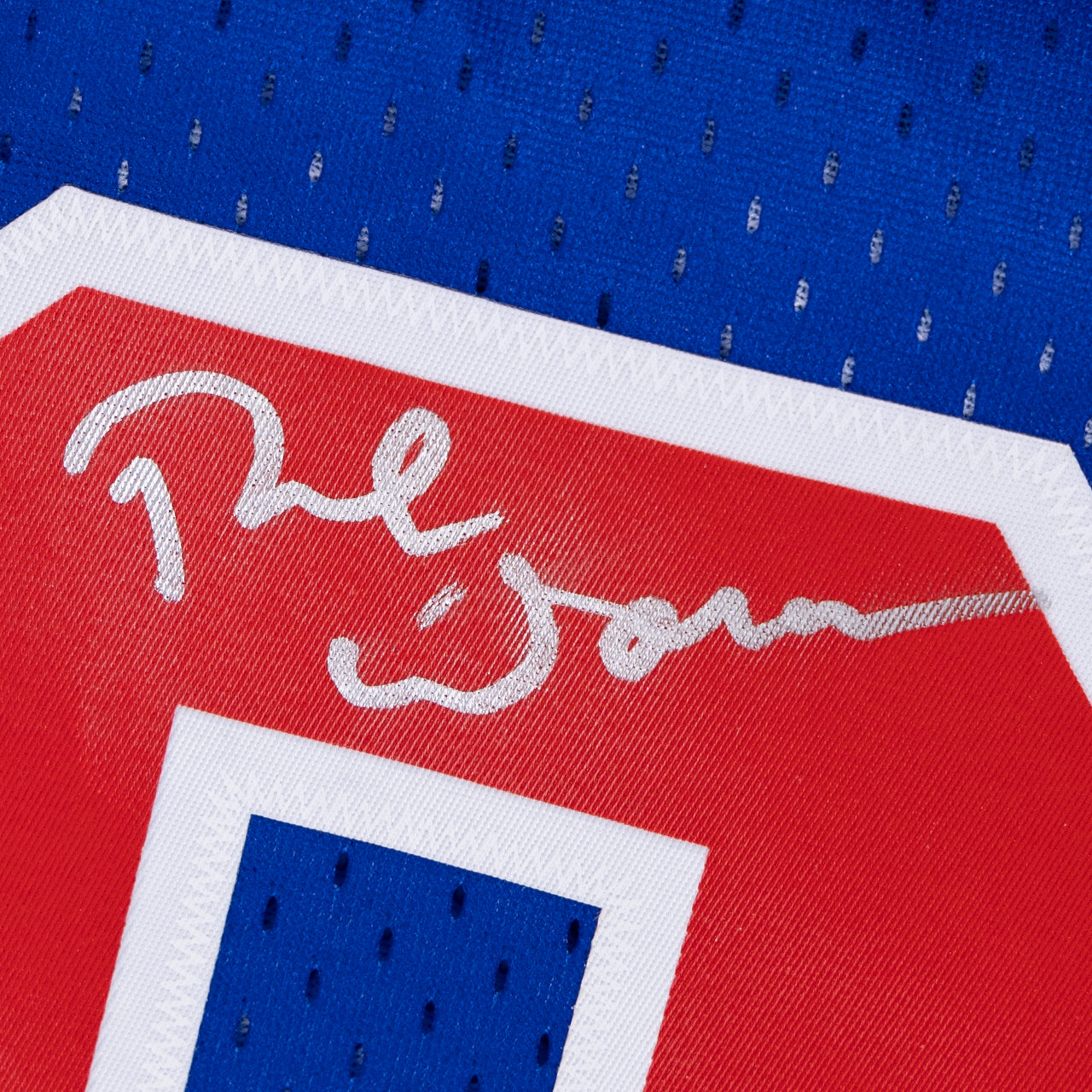 Dennis Rodman Signed Pistons Mitchell & Ness Split Swingman Jersey Inscribed "The Worm" - The Real Autograph