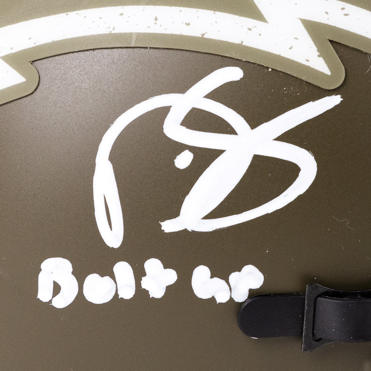 Darren Sproles Signed Chargers Salute to Service Mini Helmet Inscribed "Bolt Up"