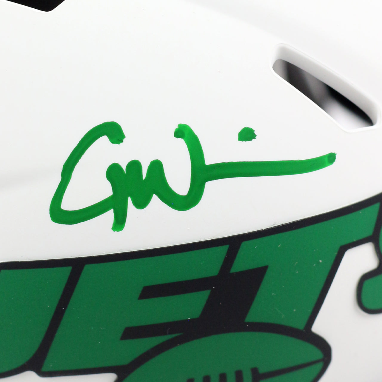 Garrett Wilson Signed Jets Lunar Mini Helmet