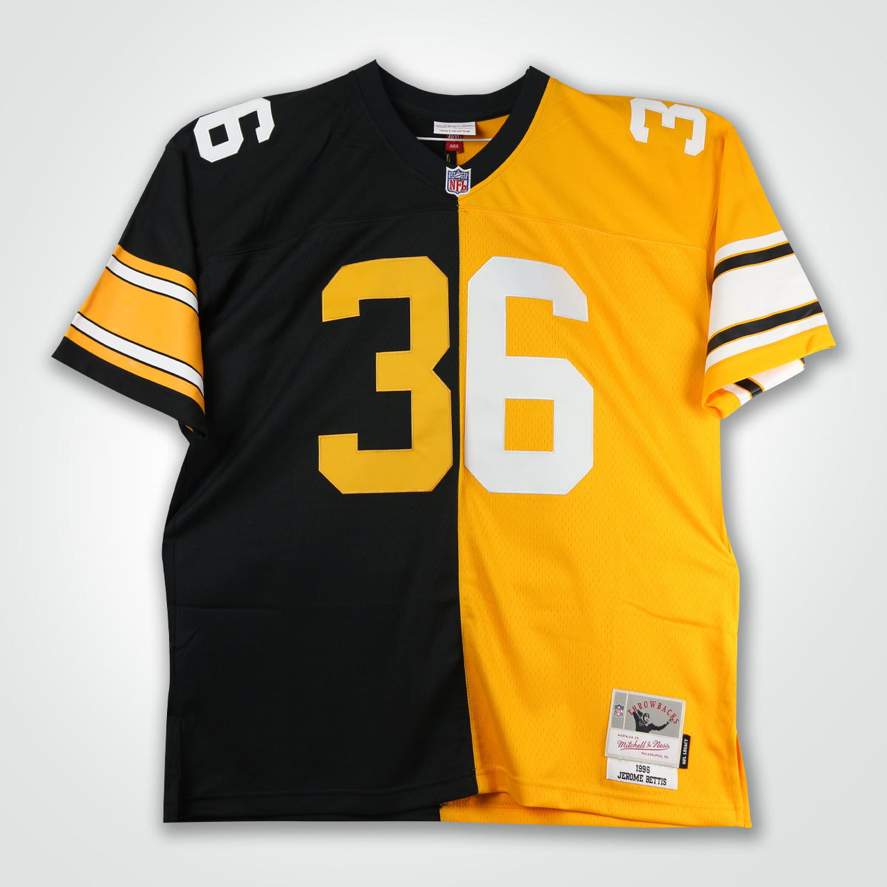 Jerome Bettis Signed Steelers Mitchell & Ness Split Replica Jersey - The Real Autograph