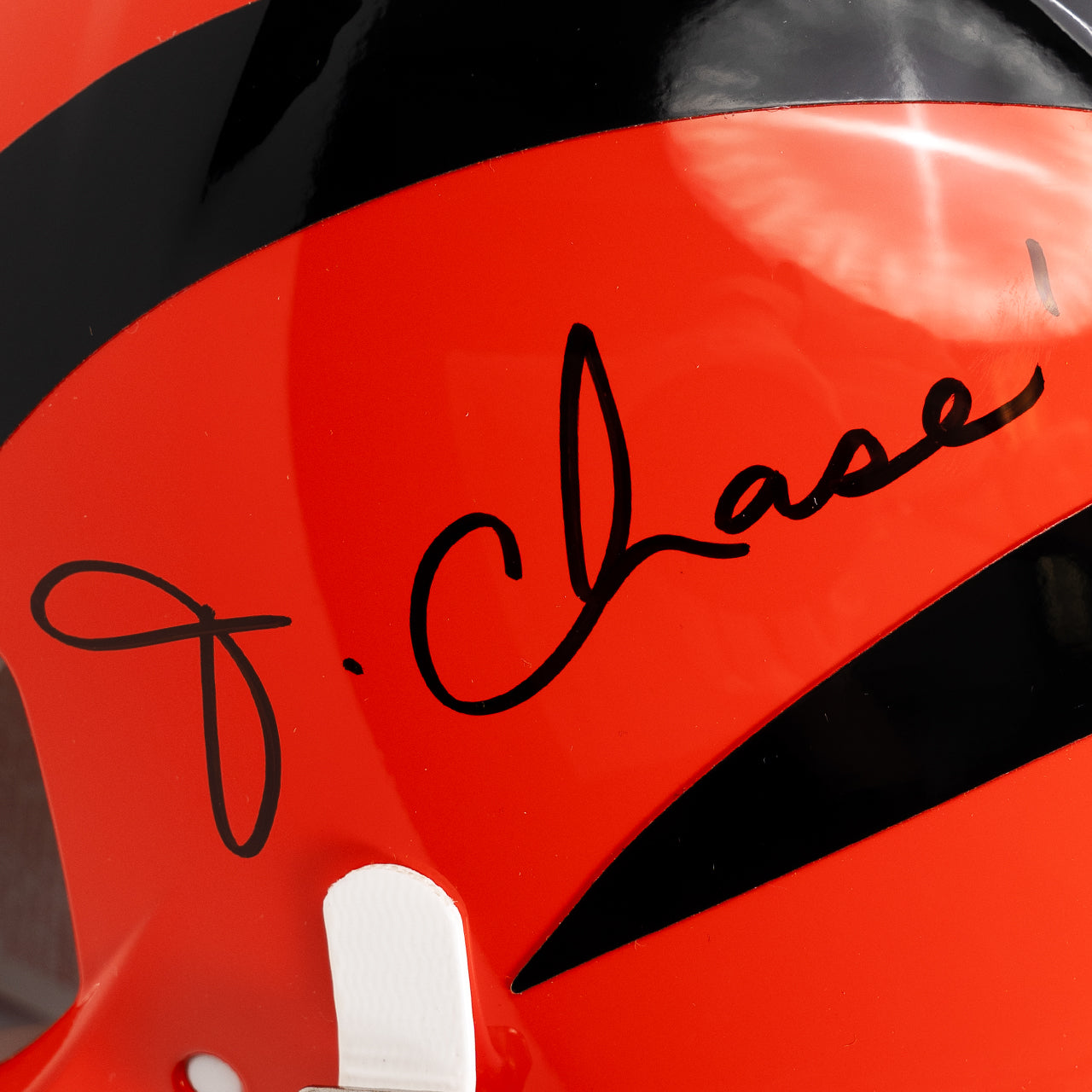 Ja'Marr Chase Signed Bengals Speed Full Size Authentic Helmet - The Real Autograph