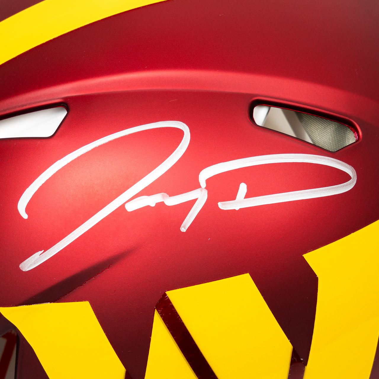 Jayden Daniels Signed Commanders Speed Full Size Authentic Helmet