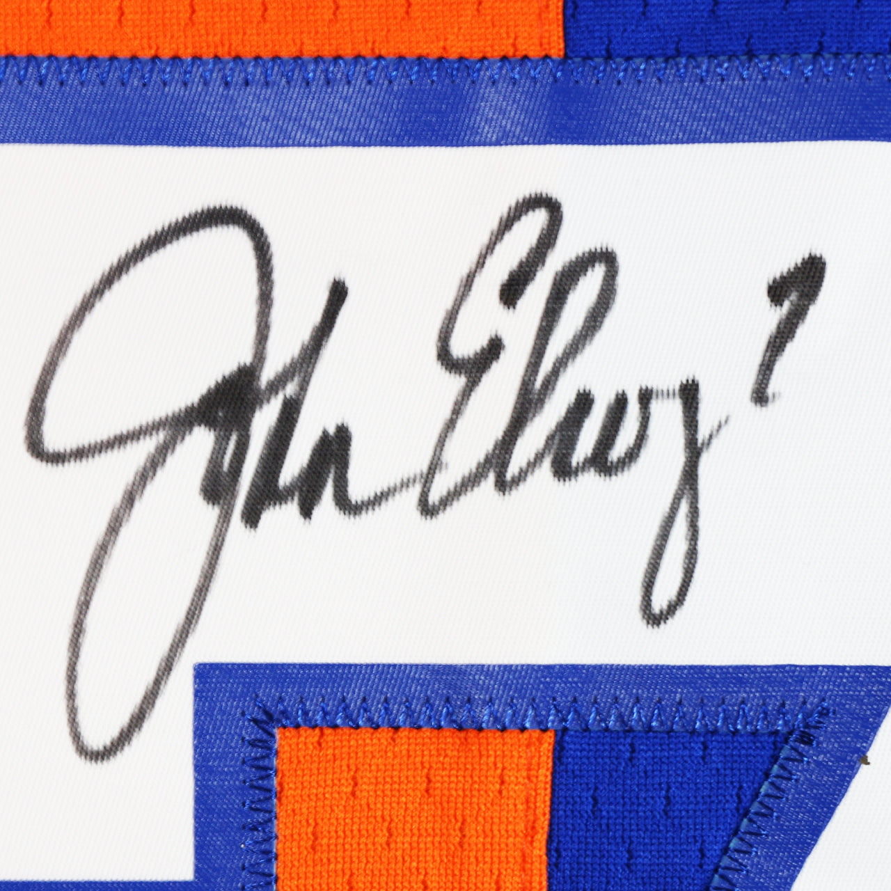 John Elway Signed Broncos Mitchell & Ness Replica Jersey - The Real Autograph