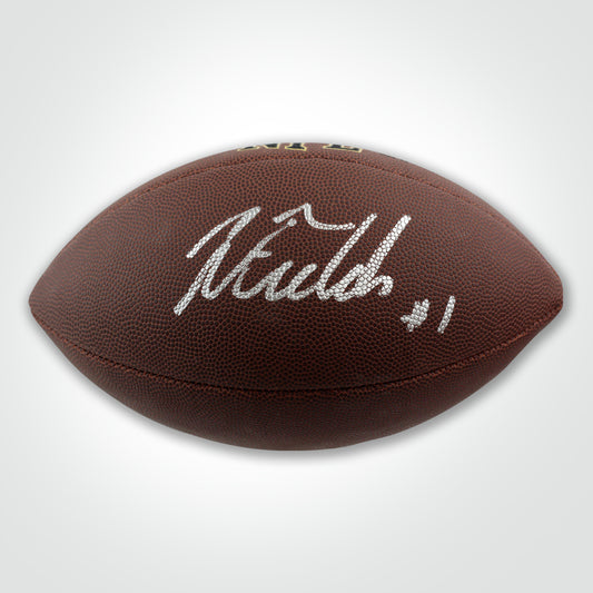 Justin Fields Signed Football - The Real Autograph