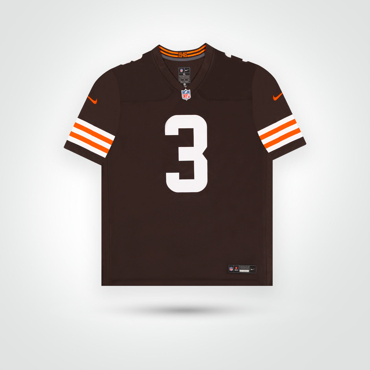 Jerry Jeudy Signed Browns Nike Game Jersey Inscribed "Hard Work Determines Success"