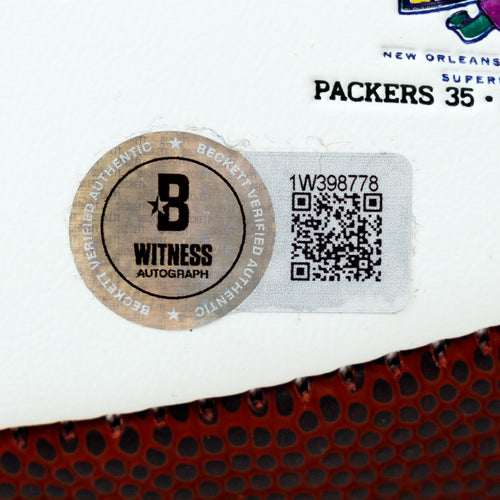 Jordan Love & Aaron Jones Dual Signed Packers White Panel Football - The Real Autograph