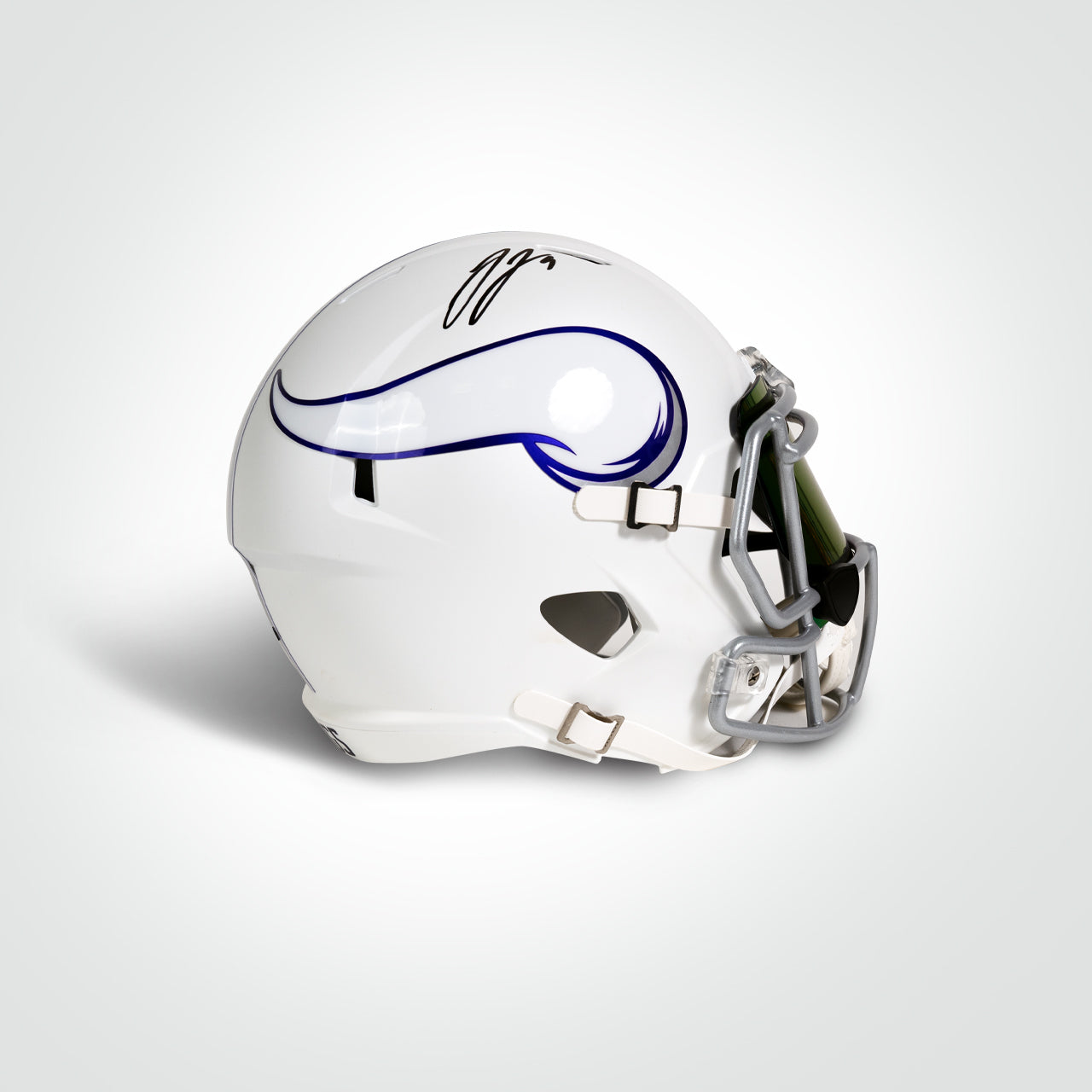 J.J. McCarthy Signed Vikings Alternate Speed Full Size Replica Helmet