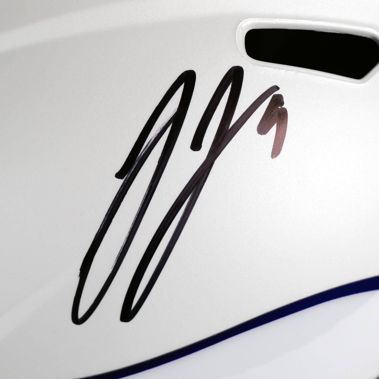 J.J. McCarthy Signed Vikings Alternate Speed Full Size Replica Helmet