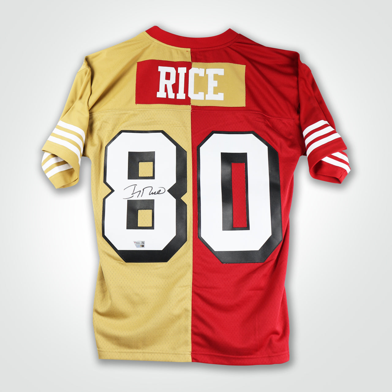 Jerry Rice Signed 49ers Mitchell & Ness Replica Jersey - The Real Autograph