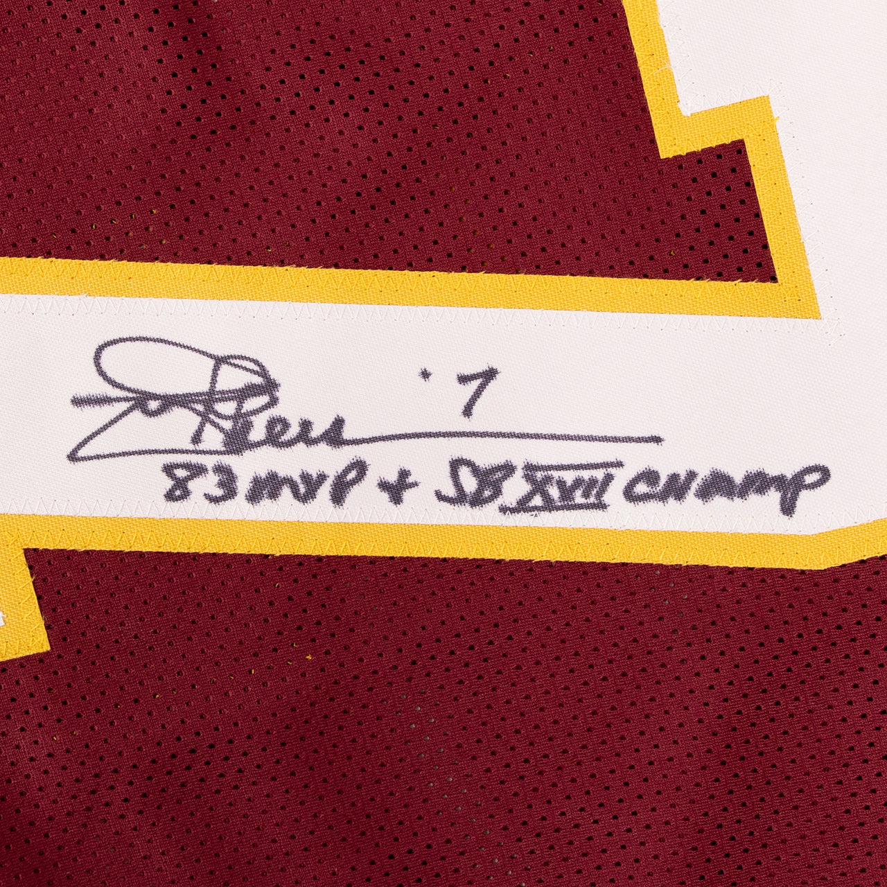 Joe Theismann Signed Commanders Jersey Inscribed "83 MVP + SB XVII Champ"