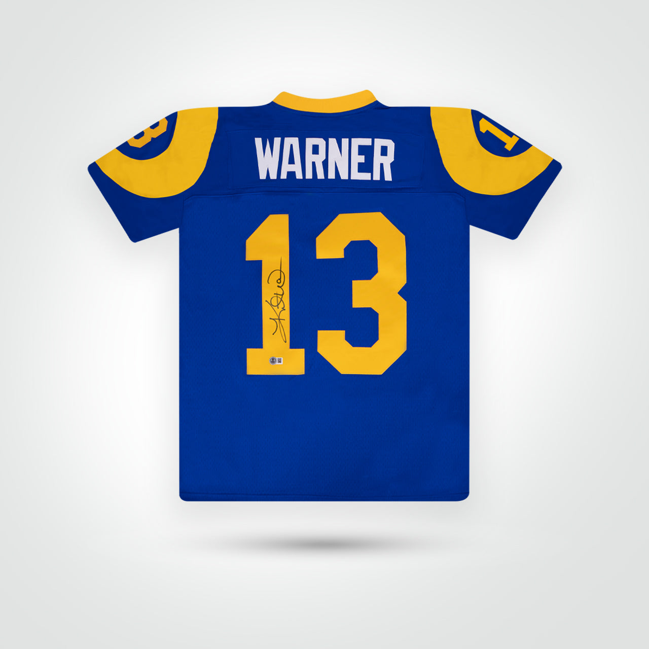 Kurt Warner Signed Rams Mitchell & Ness Replica Jersey - The Real Autograph