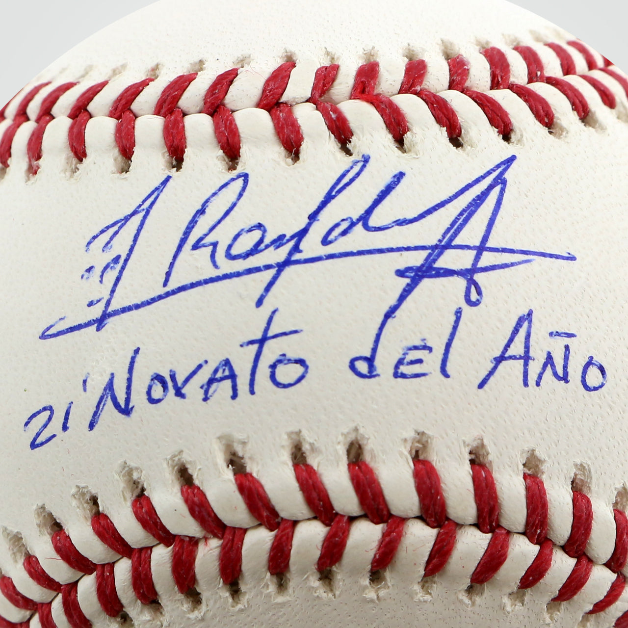 Randy Arozarena Signed Official Major League Baseball Inscribed "21 Novato del Ano" - The Real Autograph