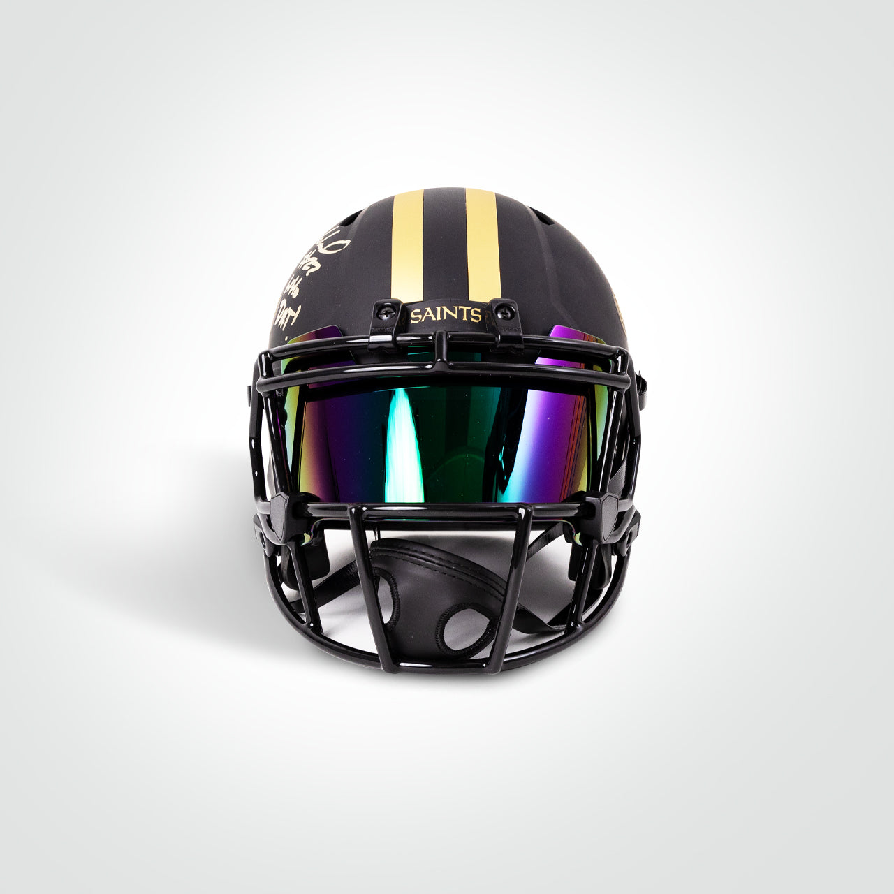 Rashid Shaheed Signed Saints Eclipse Full Size Replica Helmet Inscribed "Who Dat!"
