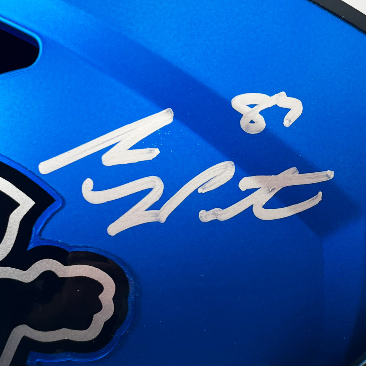 Sam Laporta & Jameson Williams Dual Signed Lions Alternate Full Size Replica Helmet - The Real Autograph
