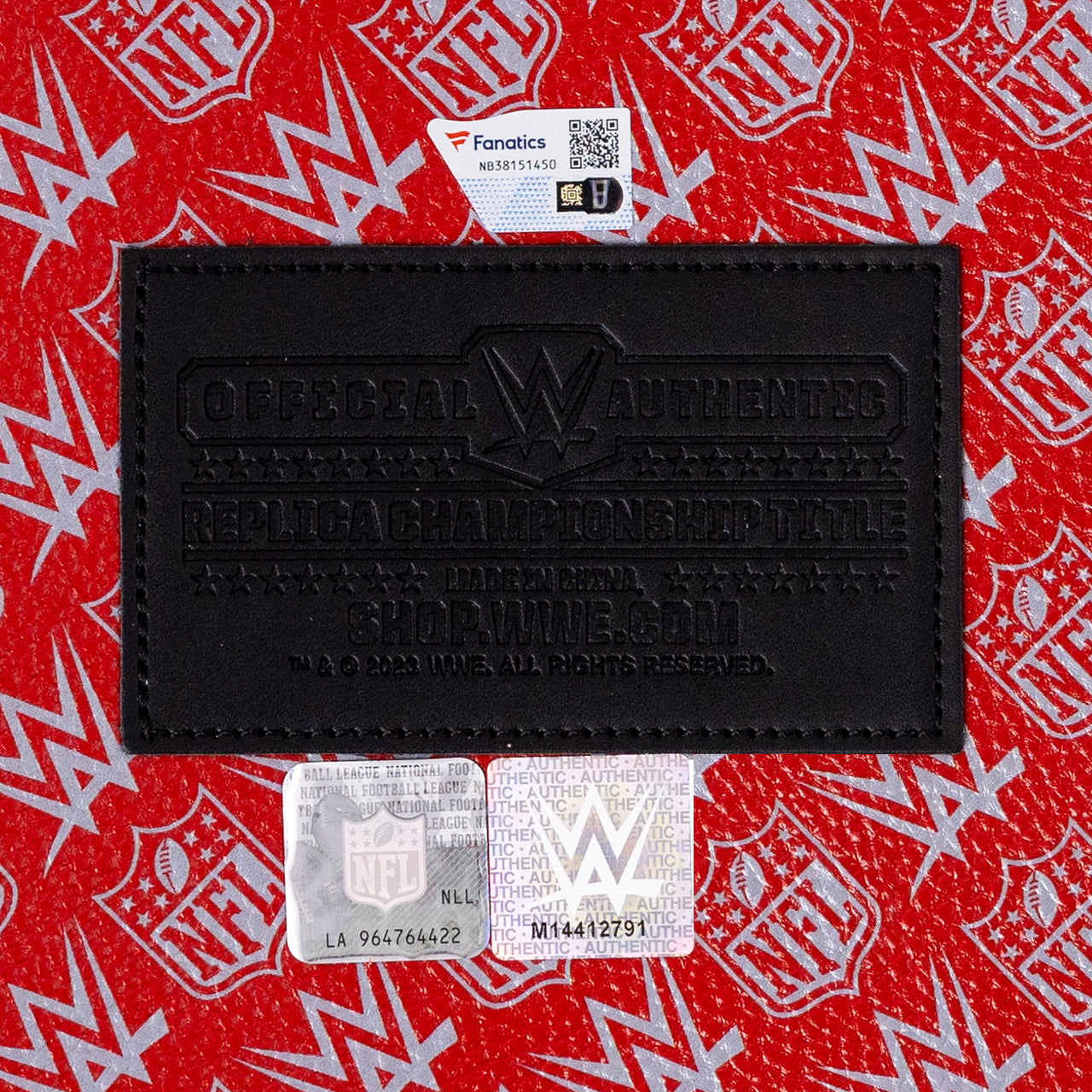 Tom Brady Signed Buccaneers WWE Belt