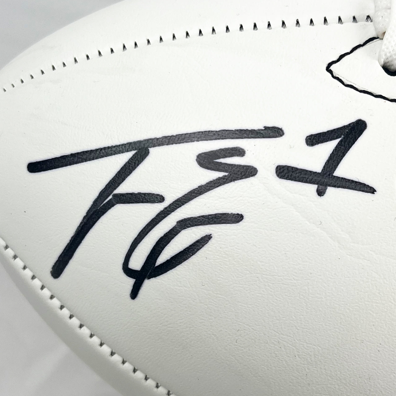 Travis Etienne Signed Jaguars White Panel Football - The Real Autograph