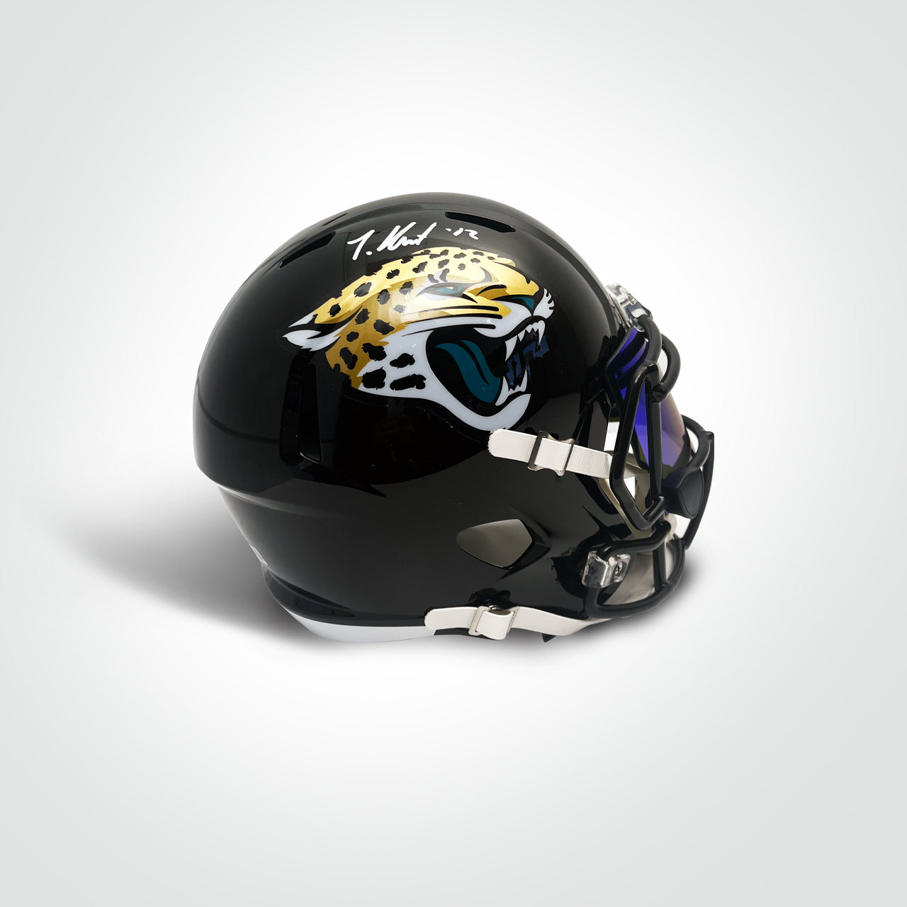Travis Hunter Signed Jaguars Speed Full Size Replica Helmet - The Real Autograph