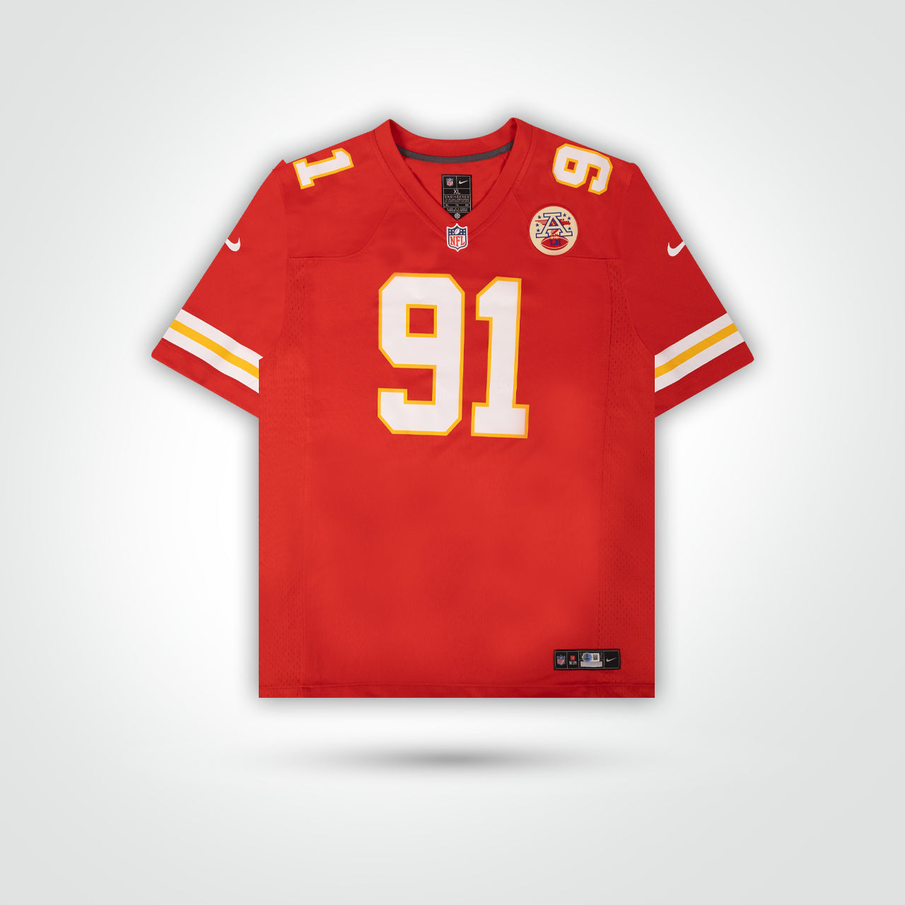 Tamba Hali Signed Chiefs Nike Game Jersey Inscribed "6x Pro Bowl" - The Real Autograph