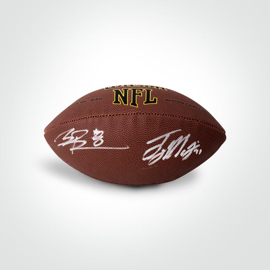 Terry Mclaurin & Brian Robinson Dual Signed Football - The Real Autograph