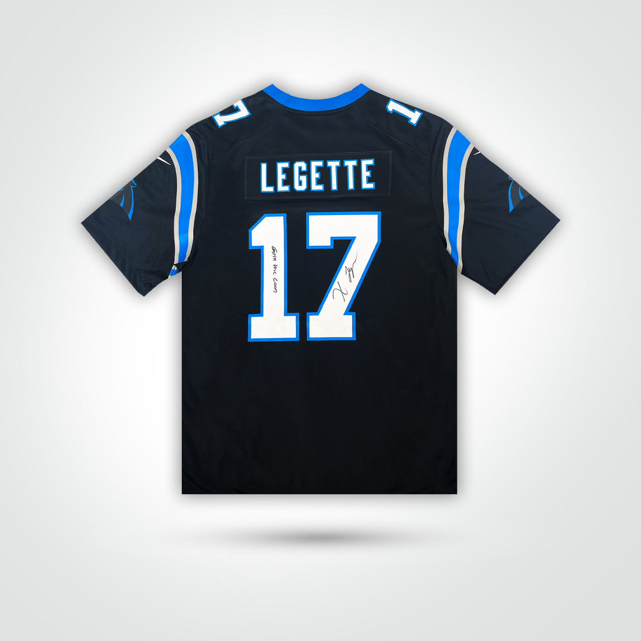 Xavier Legette Signed Panthers Nike Game Jersey Inscribed "Grill the Coon" - The Real Autograph