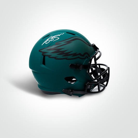 AJ Brown Signed Eagles Rave Full Size Replica Helmet