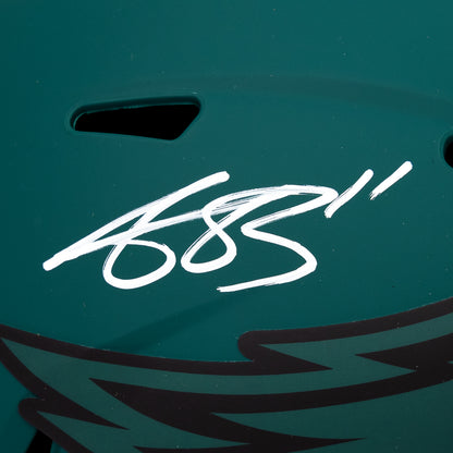 AJ Brown Signed Eagles Rave Full Size Replica Helmet