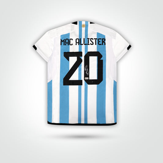 Alexis Mac Allister Signed Argentina Jersey - The Real Autograph