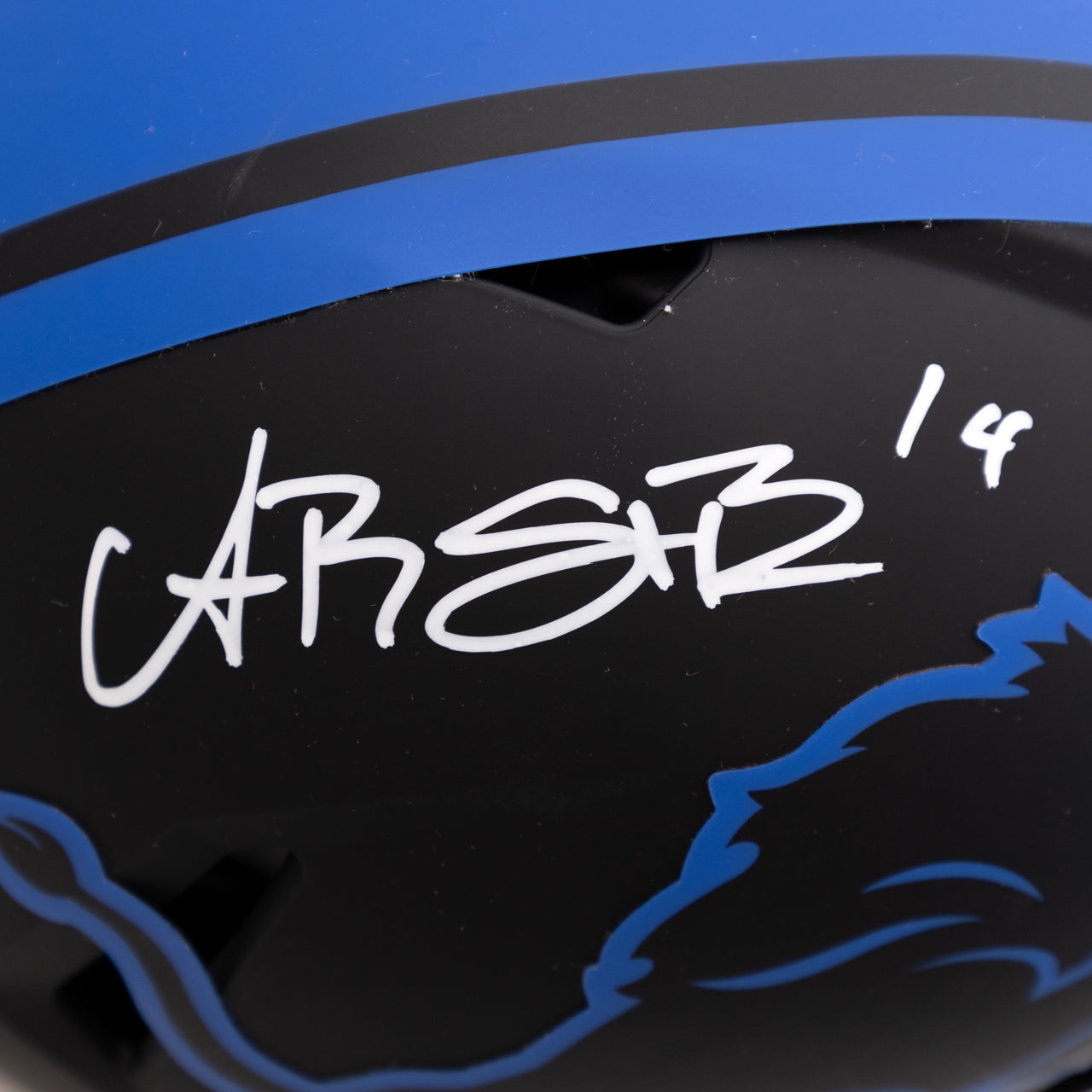 Amon-Ra St Brown Signed Lions Eclipse Full Size Authentic Helmet