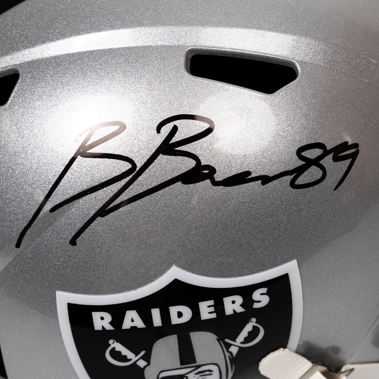 Brock Bowers Signed Raiders Speed Full Size Replica Helmet