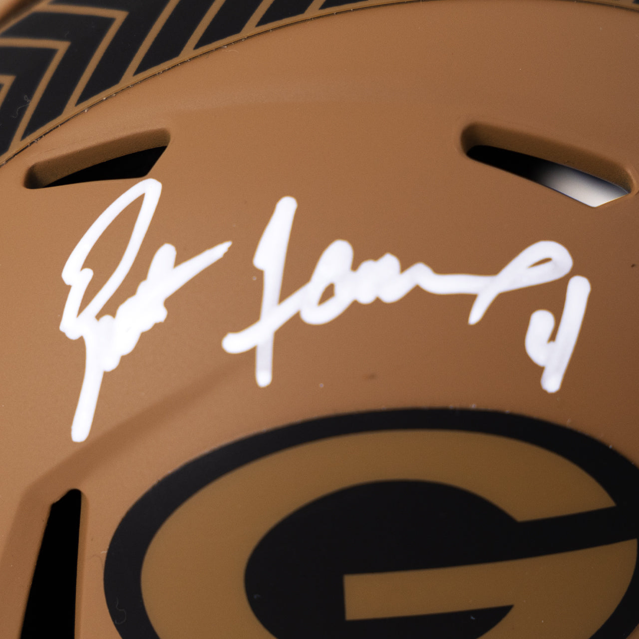 Brett Favre Signed Packers Salute to Service Mini Helmet