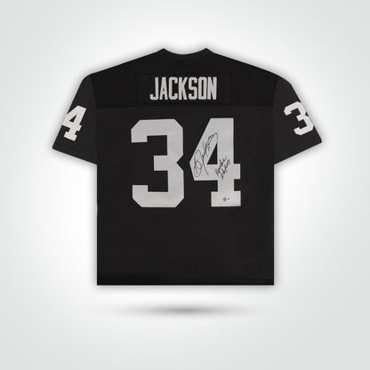 Bo Jackson Signed Raiders Mitchell & Ness Replica Jersey Inscribed "Raider Nation"