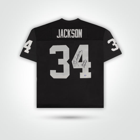 Bo Jackson Signed Raiders Mitchell & Ness Replica Jersey Inscribed "Raider Nation"