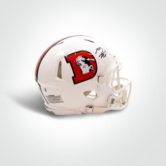 Bo Nix Signed Broncos Alternate Speed Full Size Authentic Helmet