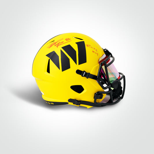 Brian Robinson Jr. Signed Commanders Rave Speed Full Size Replica Helmet Inscribed "Raise Hail"
