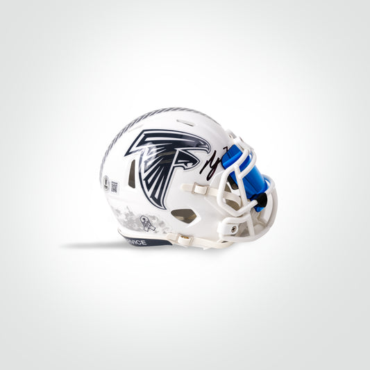 Bijan Robinson Signed Falcons Salute to Service (STS) Mini Helmet