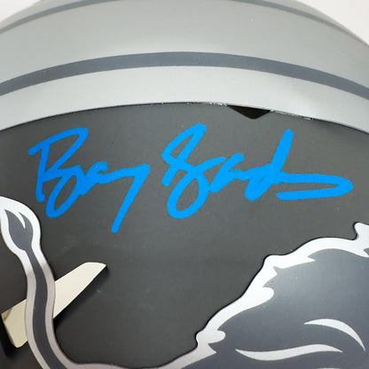 Barry Sanders Signed Lions Slate Mini Helmet