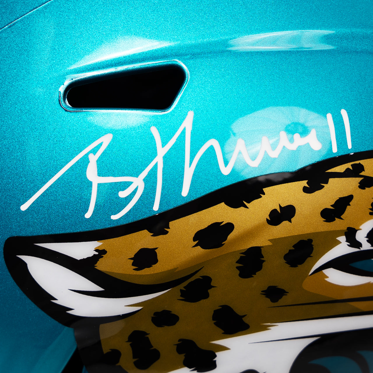 Brian Thomas Jr. Signed Jaguars Flash Full Size Replica Helmet