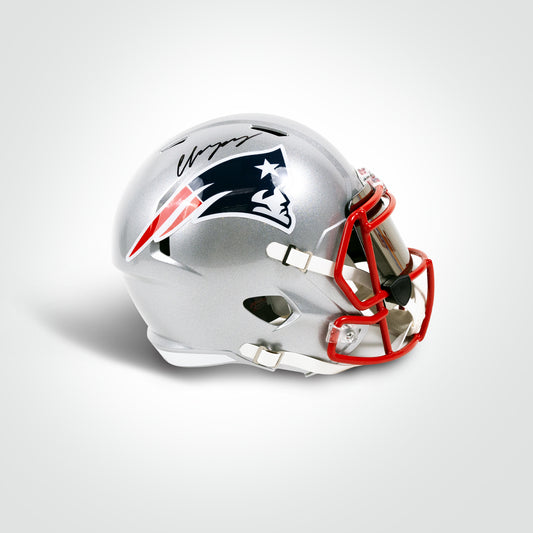 Christian Gonzalez Signed Patriots Speed Full Size Replica Helmet - The Real Autograph