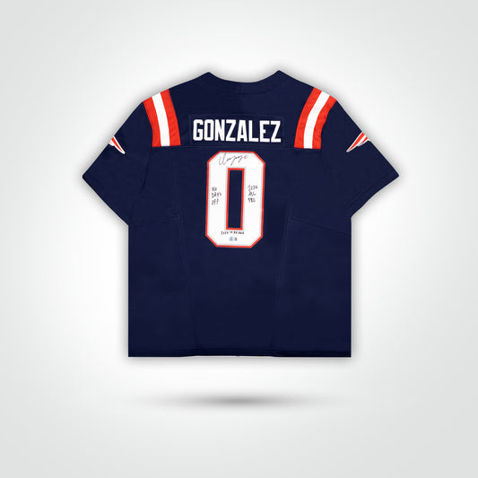 Christian Gonzalez Signed Patriots Nike Limited Jersey Inscribed "No Days Off, 2024 All Pro, 2023 1st RD Pick"