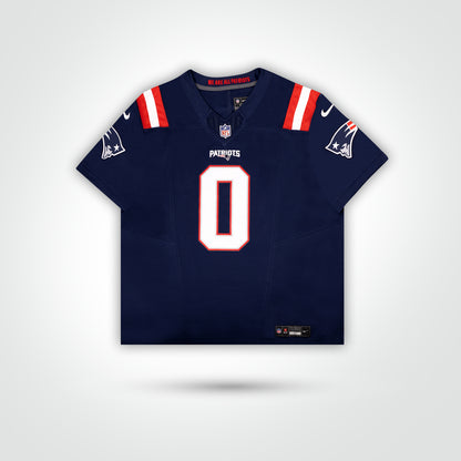 Christian Gonzalez Signed Patriots Nike Limited Jersey Inscribed "No Days Off, 2024 All Pro, 2023 1st RD Pick"