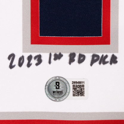 Christian Gonzalez Signed Patriots Nike Limited Jersey Inscribed "No Days Off, 2024 All Pro, 2023 1st RD Pick"